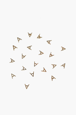 Kit da 20 Pezzi di Perline Effetto Dorato a Forma di A