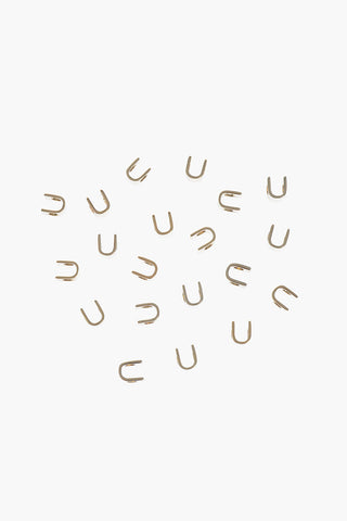 Kit da 20 Pezzi di Perline Effetto Dorato a Forma di U