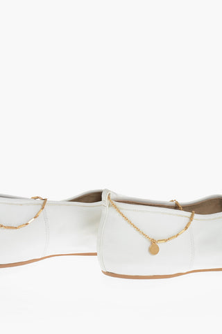 Ballerine Point Toe in Pelle Vegan con Cinturino Removibile