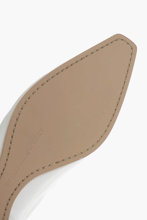 Vegan Leather Pointed-Toe Ballet Flats with Removable Strap
