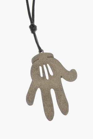 DISNEY Collana con Laccio in Corda e Pendente Mickey Hand