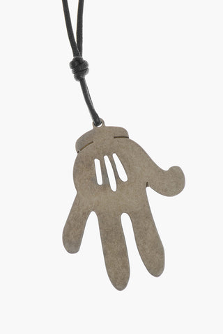 DISNEY Collana con Laccio in Corda e Pendente Mickey Hand