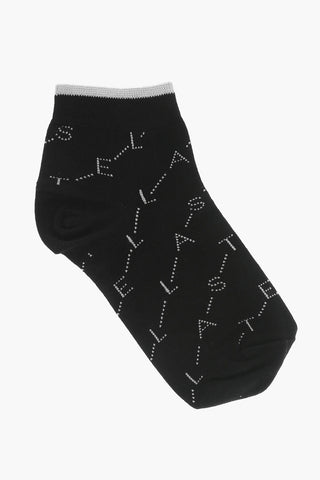 Calzini Corti in Misto Cotone con Logo All-Over