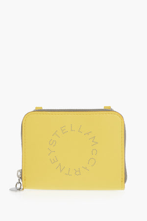 Faux-Leather Card Holder with Logo and Strap