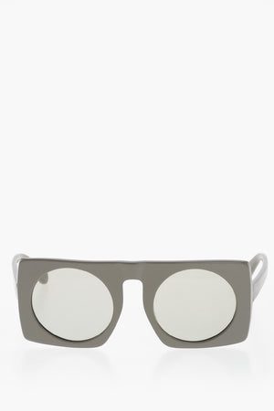Einfarbige Sonnenbrille mit runden Gläsern