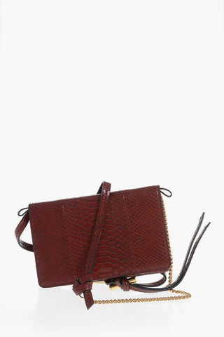 Mini Borsa A Spalla KNOTS&TIES Con Stampa Effetto Serpente