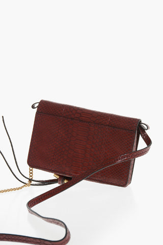 Mini Borsa A Spalla KNOTS&TIES Con Stampa Effetto Serpente