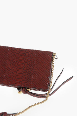 Mini Borsa A Spalla KNOTS&TIES Con Stampa Effetto Serpente