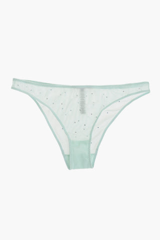 Slip in Mesh Trasparente con Strass