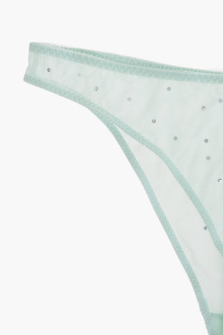 Slip in Mesh Trasparente con Strass