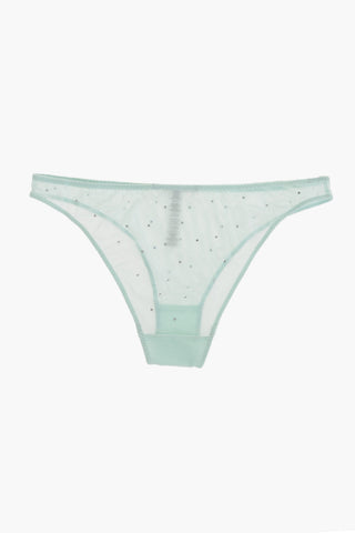 Slip in Mesh Trasparente con Strass