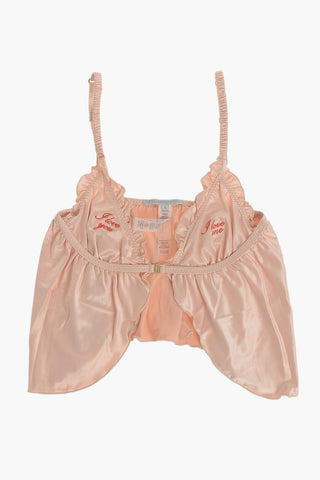 Reggiseno in Satin con Ricamo I Love Me