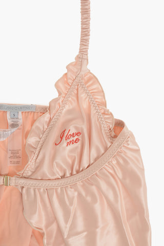 Reggiseno in Satin con Ricamo I Love Me