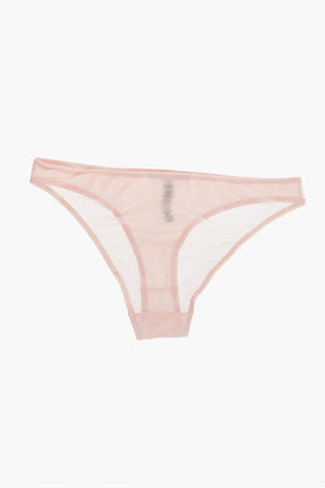 Einfarbiger Slip aus transparentem Mesh