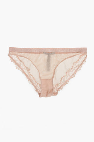 Slip in Mesh Trasparente con Dettagli in Pizzo