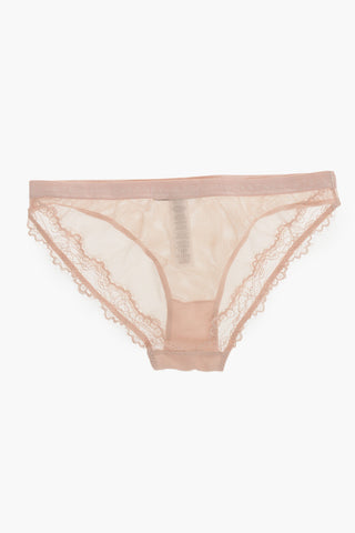 Slip in Mesh Trasparente con Dettagli in Pizzo