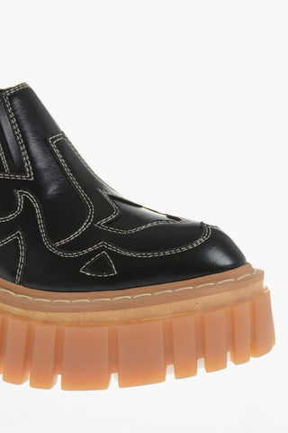 Slip On SEMILIE In Pelle Vegan Con Suola Chuncky 