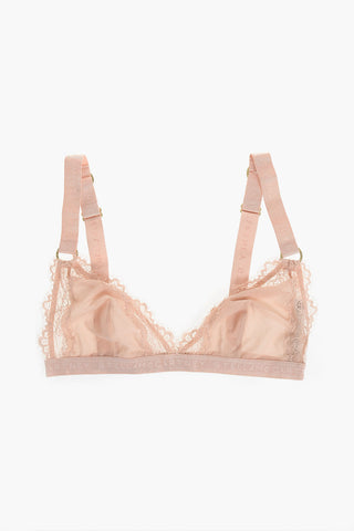 Reggiseno a Triangolo con Pizzo e Banda Logata