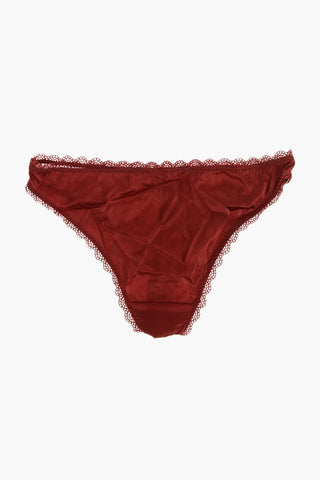 Slip in Satin con Dettagli in Pizzo