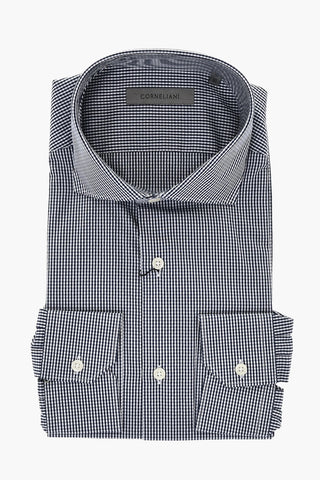 Cotton Checked Shirt With French Collar