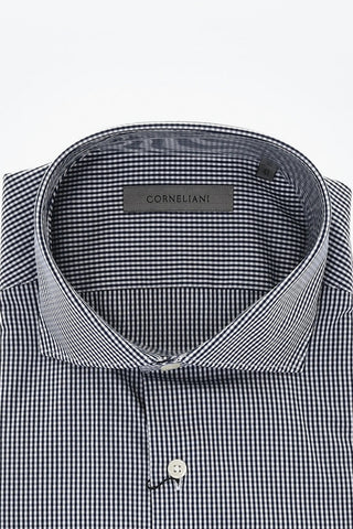 Cotton Checked Shirt With French Collar