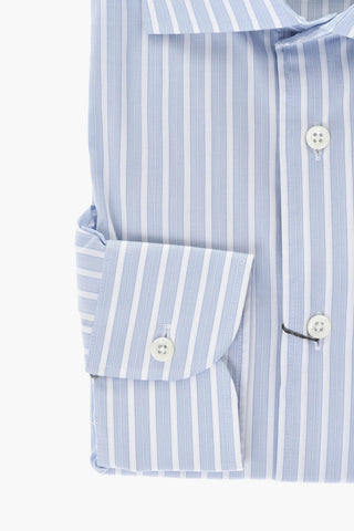 Camicia Wrinkle-Free a Righe con Collo Francese                                                                                                                                                                                                                                                                                                                                                                                                                                                                                                                                                                                                                                                                                                                                                                                                                                                                                                                                                                                                                                                                                     