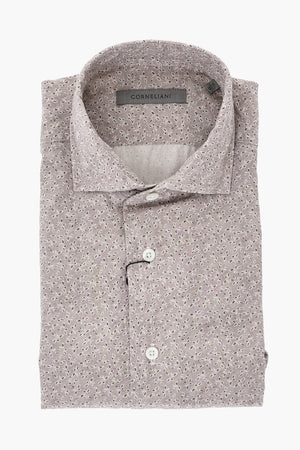 Patterned Silk-Blend Shirt With French Collar