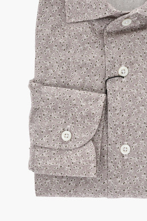 Patterned Silk-Blend Shirt With French Collar