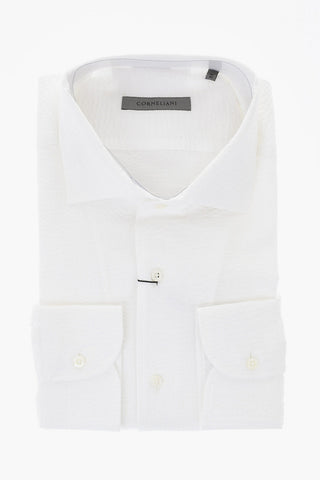 Camicia in Cotone Oxford con Collo Francese