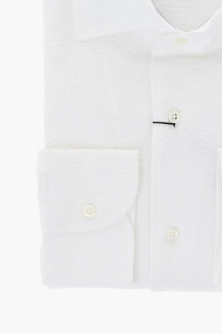 Camicia in Cotone Oxford con Collo Francese