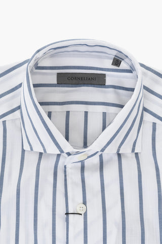 Camicia a Righe Awning con Collo Francese