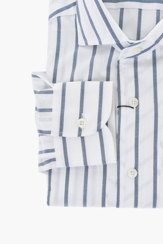Camicia a Righe Awning con Collo Francese
