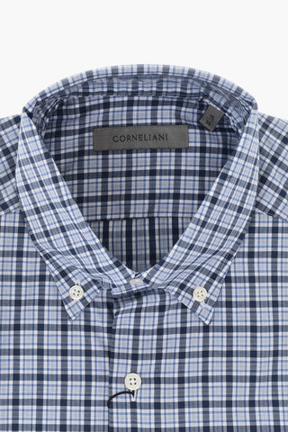 Camicia Button Down a Quadri in Cotone