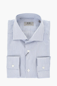 CC COLLECTION Awning-Stripe Shirt With French Collar