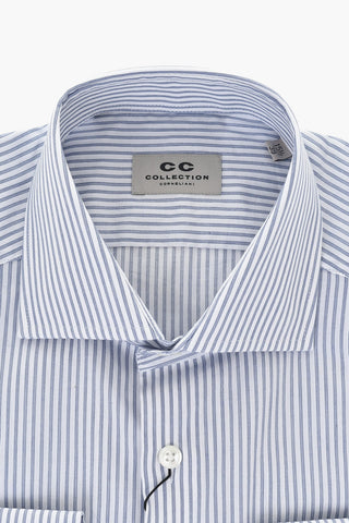 CC COLLECTION 어닝 스트라이프 셔츠 프렌치 카라