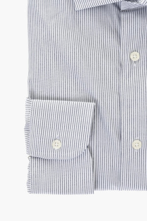 Striped Cotton Shirt With French Collar