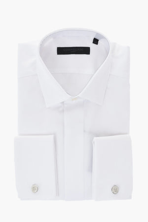 CODE Cotton Poplin Shirt With Concealed Placket And Cufflinks