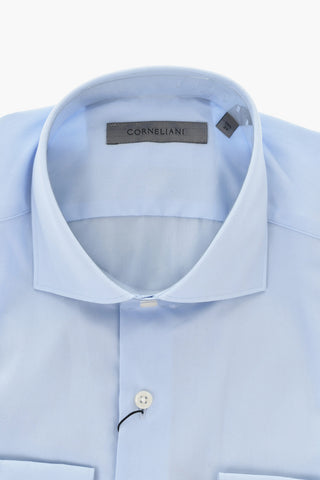 Baumwoll-Popelinehemd Mit Französischem Kragen