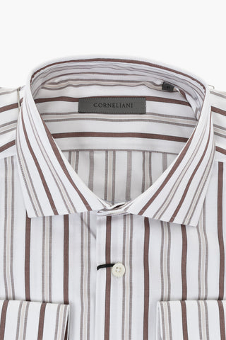 Camicia in Cotone a Righe Balanced con Collo Francese