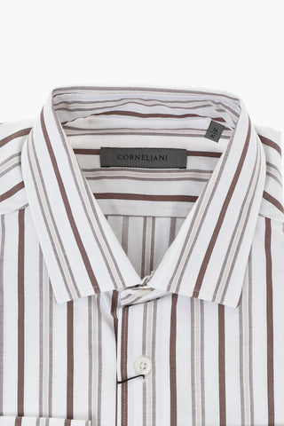 Camicia in Cotone a Righe Balanced con Collo Francese