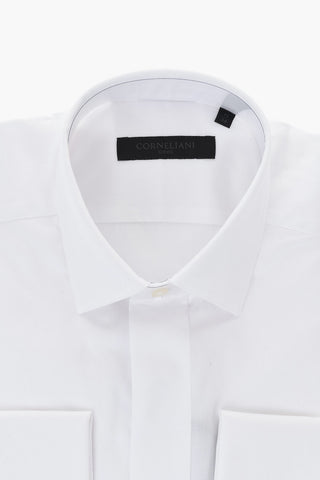 CODE Cotton Poplin Shirt With Concealed Placket And Cufflinks