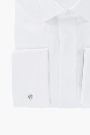 CODE Cotton Poplin Shirt With Concealed Placket And Cufflinks