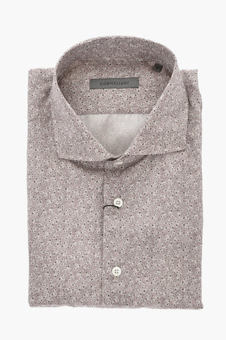 Patterned Silk-Blend Shirt With French Collar