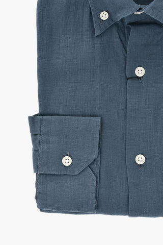 Button-Down-Hemd aus Leinen