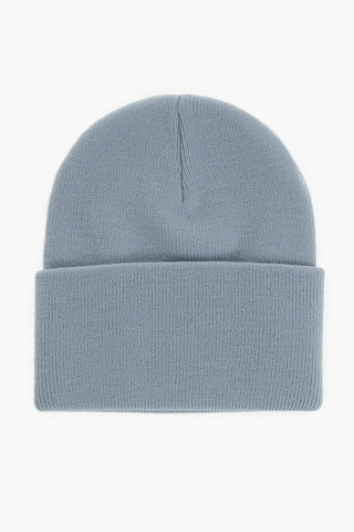 Solid Beanie ACRYLIC WATCH With Logo Patch