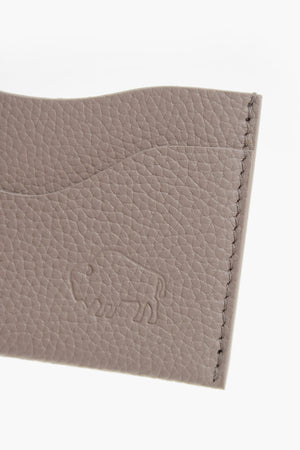 Hammered Leather Card Holder ORION Solid Color