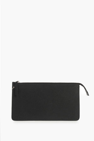 Solid-Color Leather Cardholder with Monogram