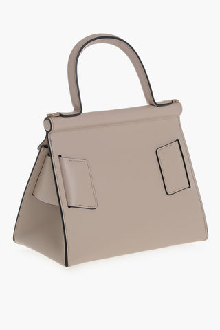 Leather Handbag KARL with Large Gold Buckle