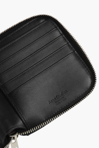 Leather Wallet with Zip Closure