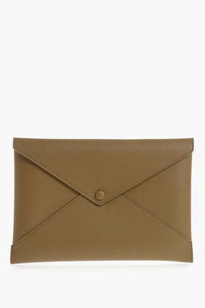 Messenger-Tasche aus Leder TITANIA mit automatischem Druckknopf